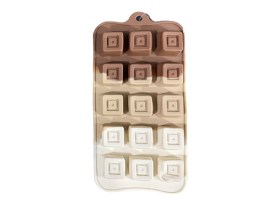 Molde silicona tricolor cubo con relieve